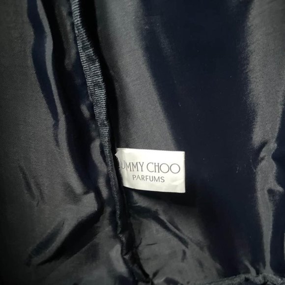 Jimmy Choo Navy Blue Canvas and Leather Trim Weekend Travel Bag - Picture 7 of 8